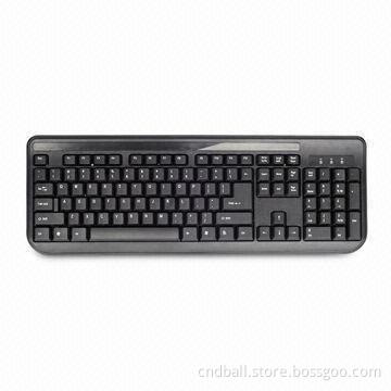 Wired Keyboard with 104 Keys, for Office and Home, Measures 445 x 163 x 1.mm
